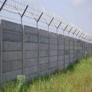 Precast Wall With GI Barbed Wire Fencing in Hubli